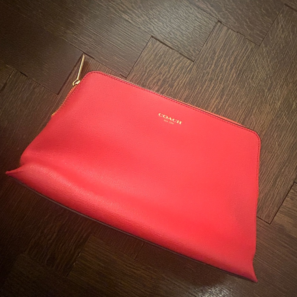 Coach Vibrant coral Cosmetic Bag